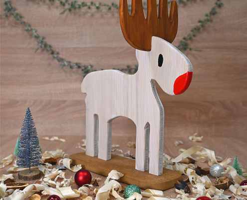 Anwendungsbild Rentier Rentier mit Weihnachtsdeko