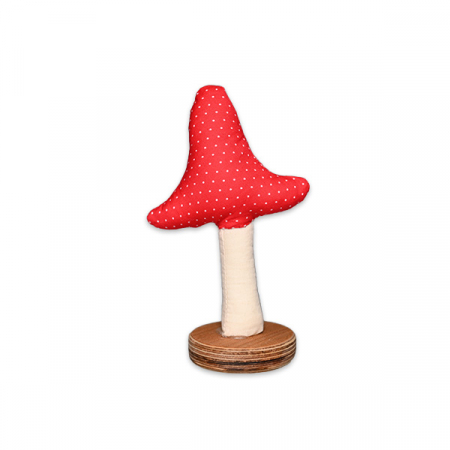 Pilz aus Stoff in Rot Größe XL